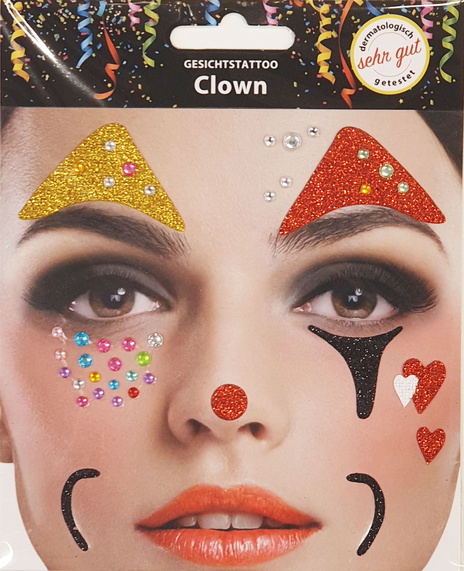 Gesichtstattoo Clown
