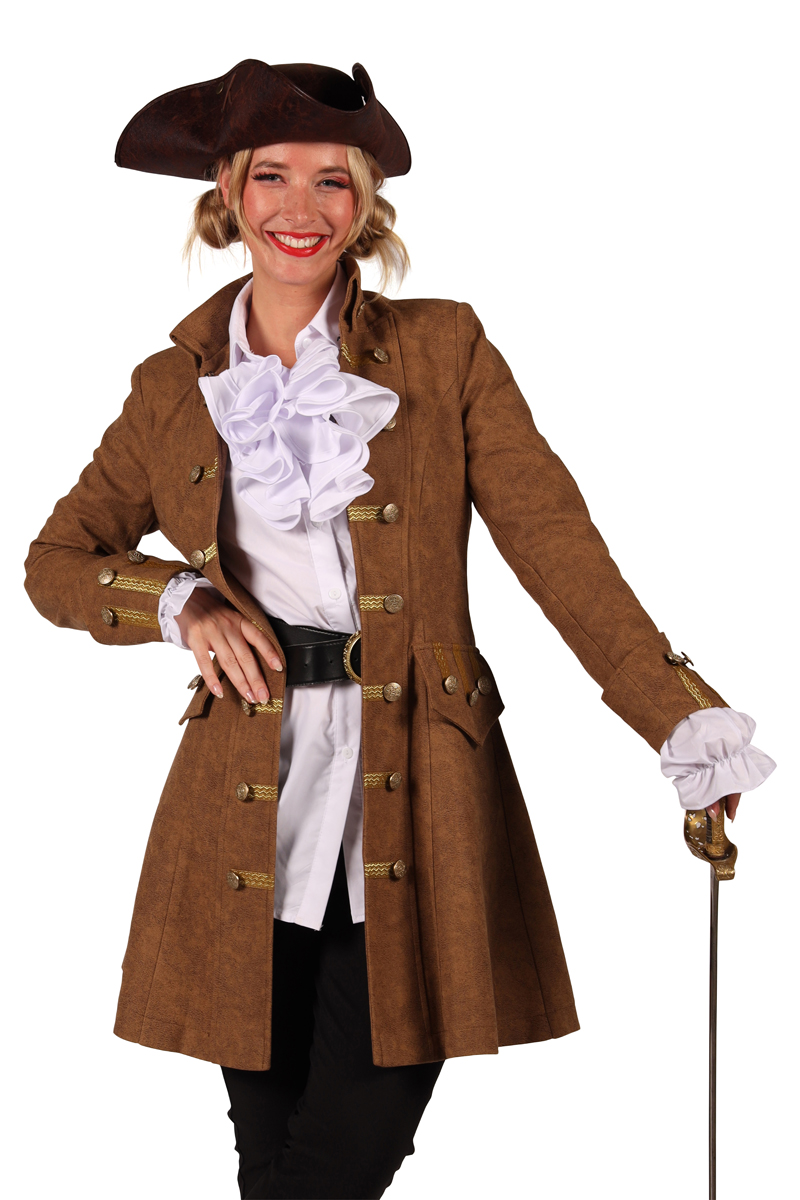 Piratenjacke Damen braun