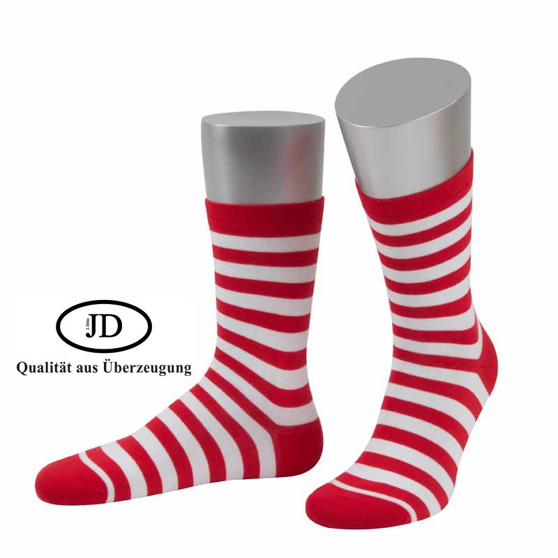 Ringelsocken rot/weiß