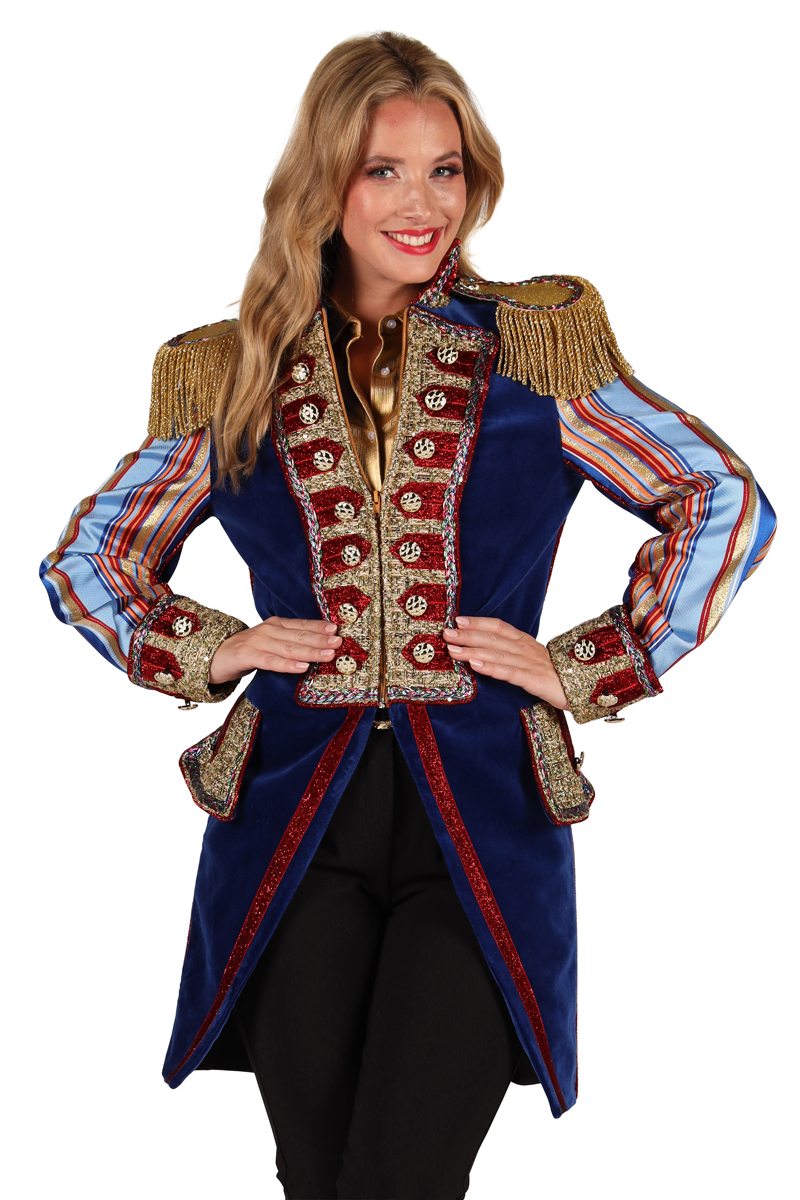 Jacke Damen Velvet Sensation blau