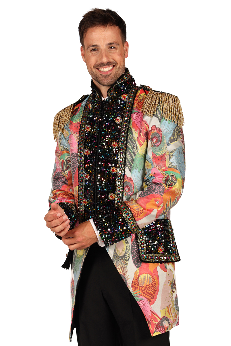 Jacke Herren bunte Vögel