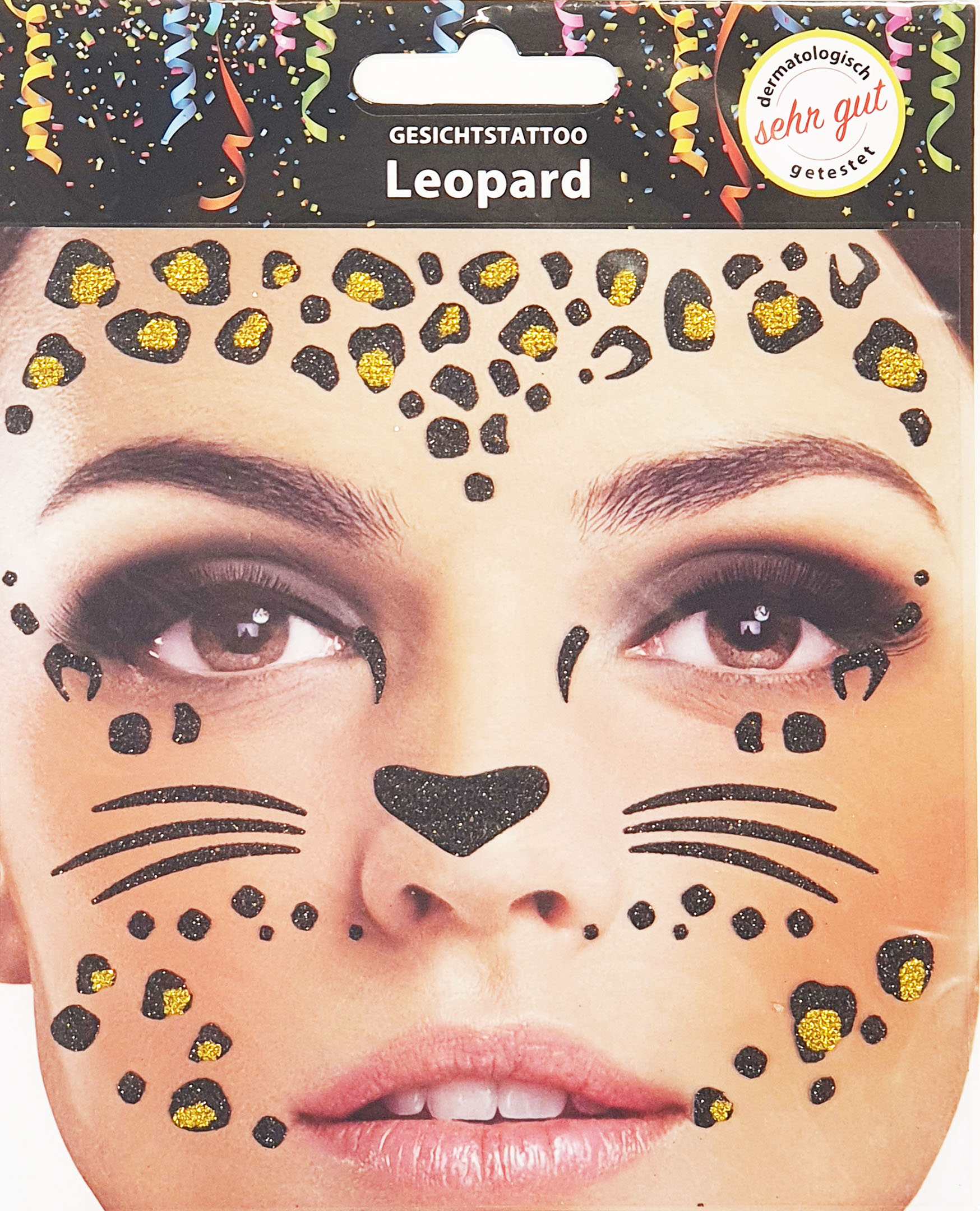 Gesichtstattoo Leopard