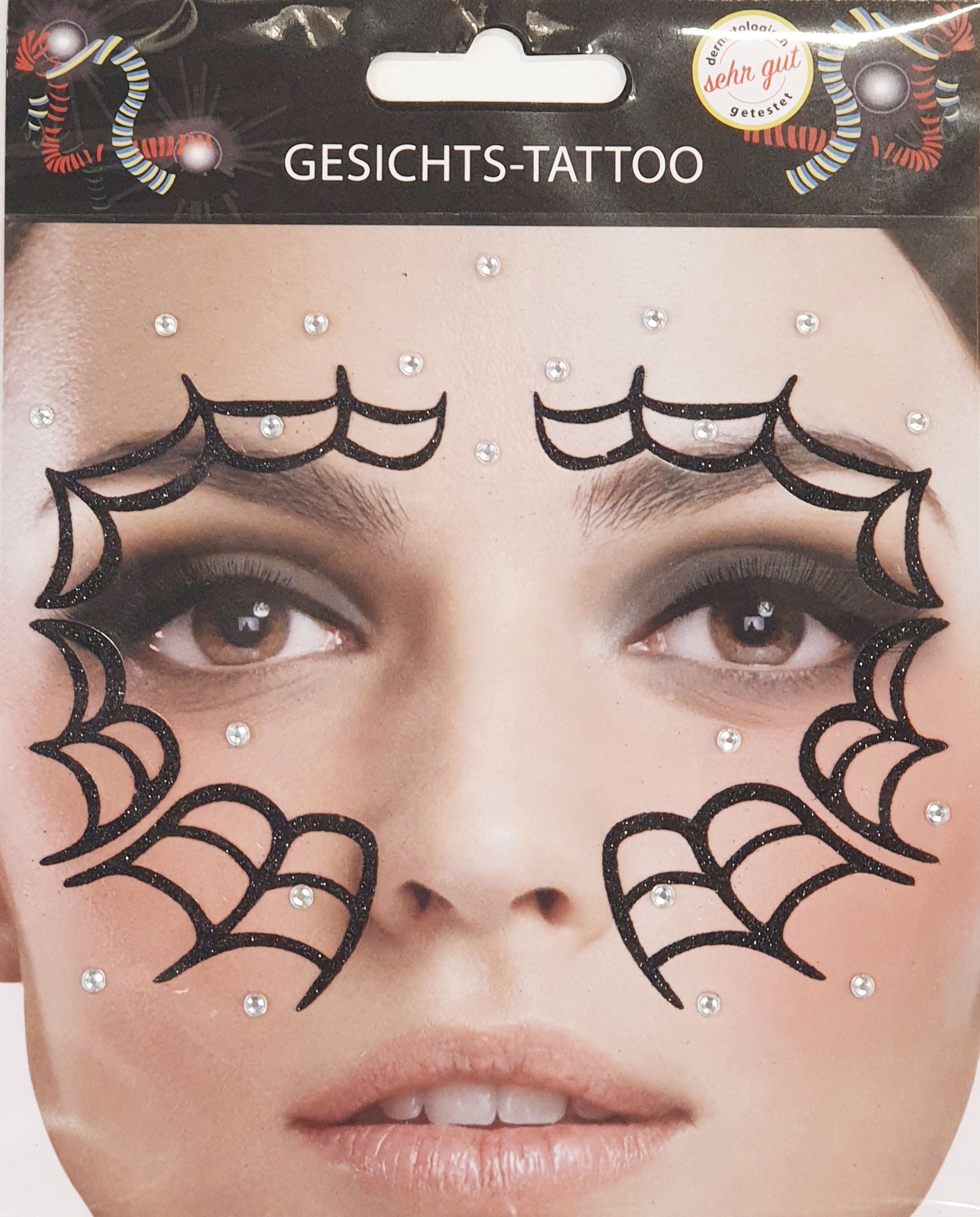 Gesichtstattoo Spinne
