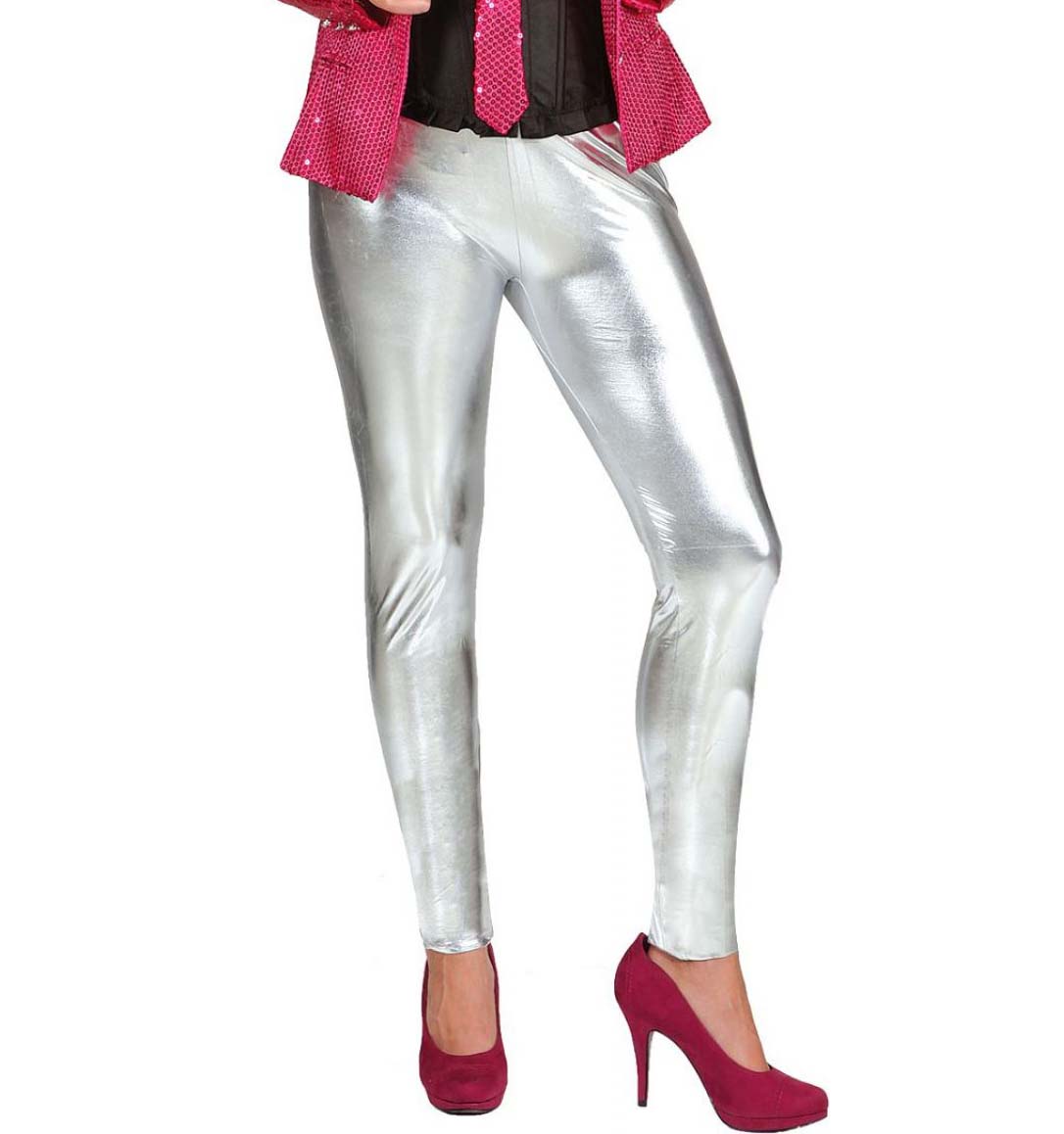 Legging silber metallic