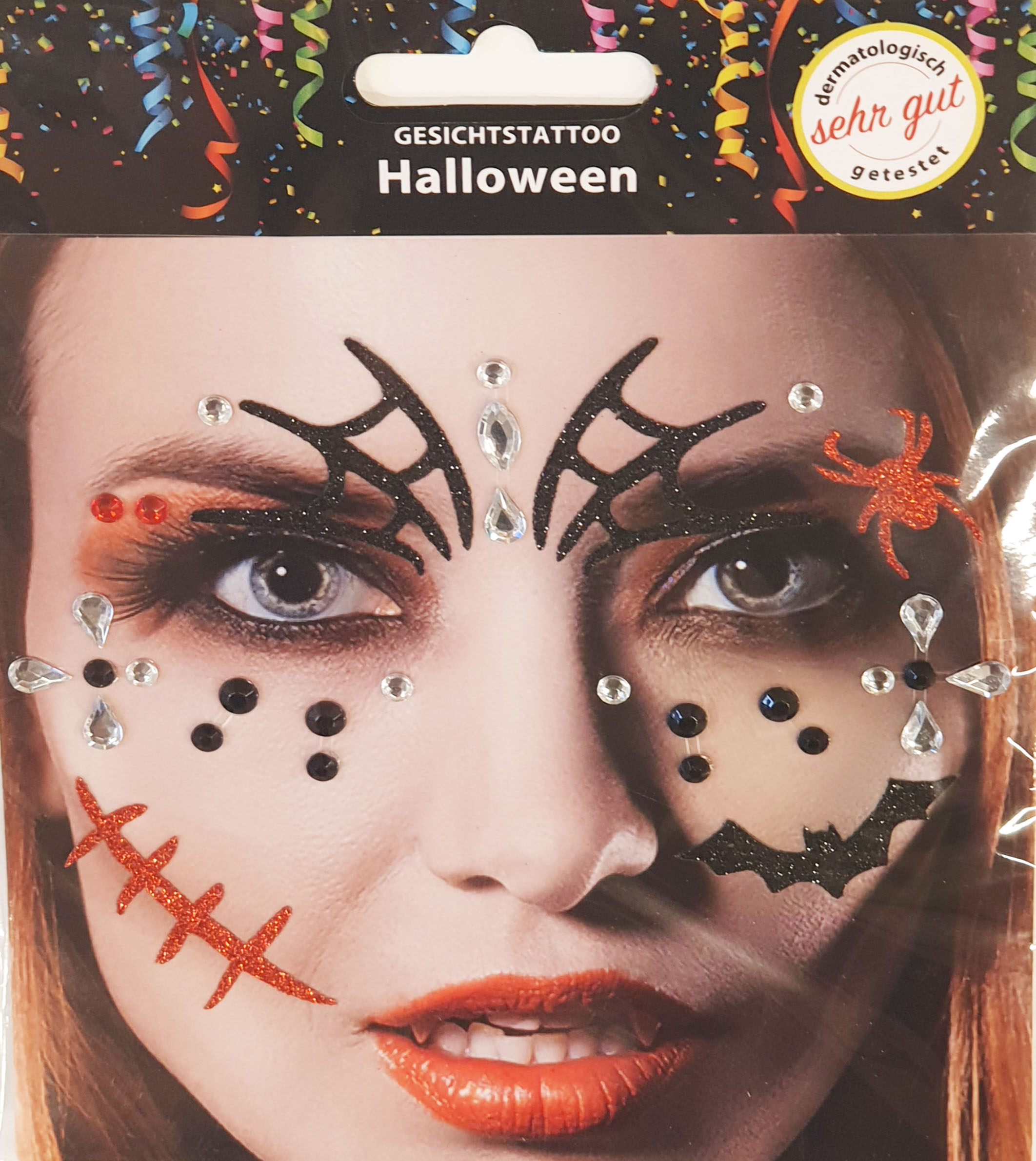 Gesichtstattoo Halloween