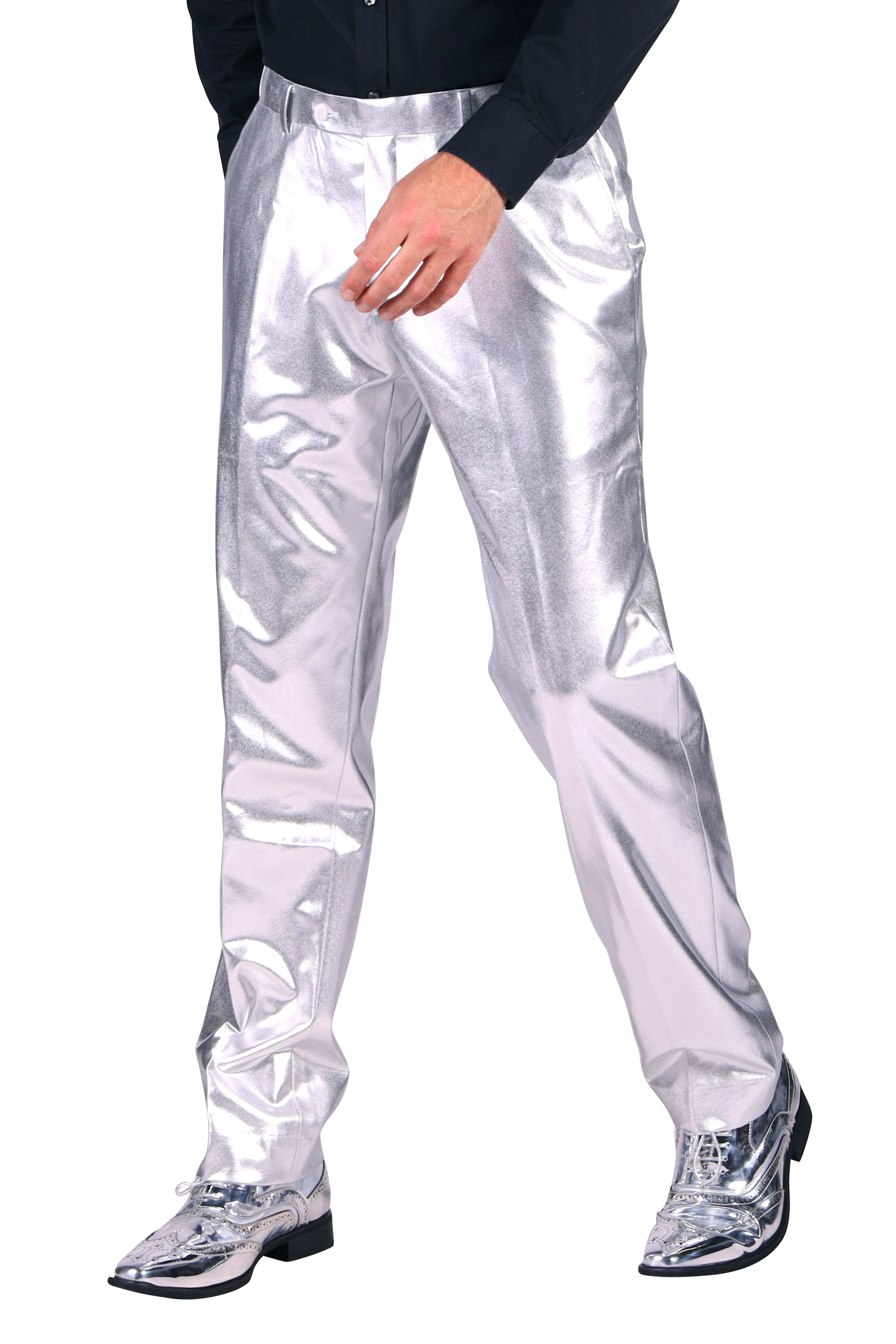 Herrenhose Metallic silber