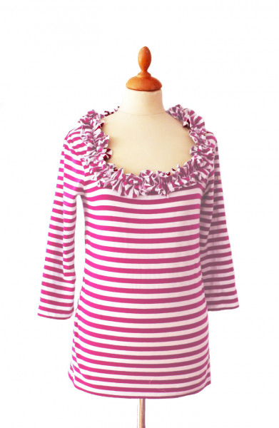 Ringelshirt Carree rosa/weiß Ringelshirt Carree rosa/weiß