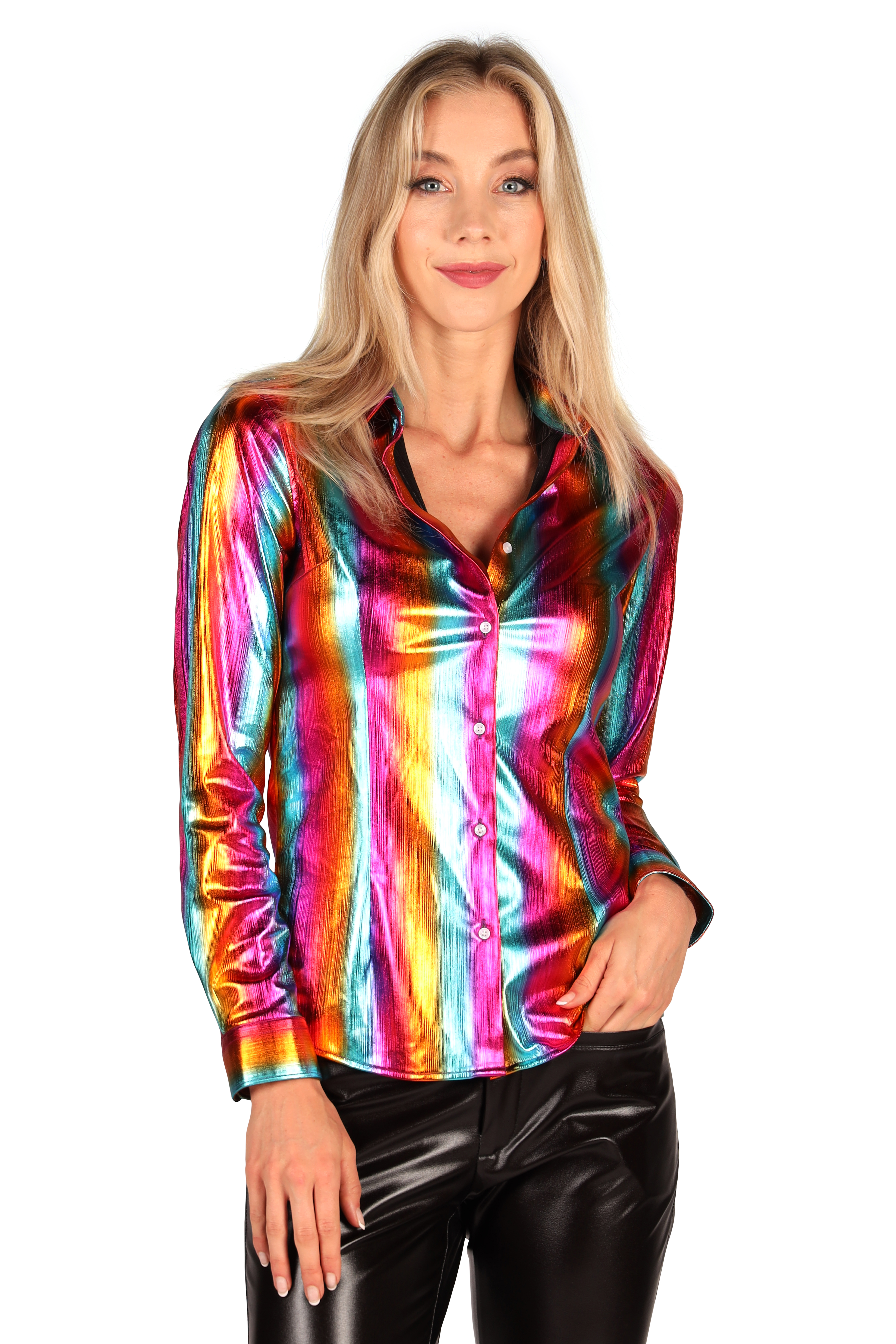 Damen Bluse Shining Star Regenbogen