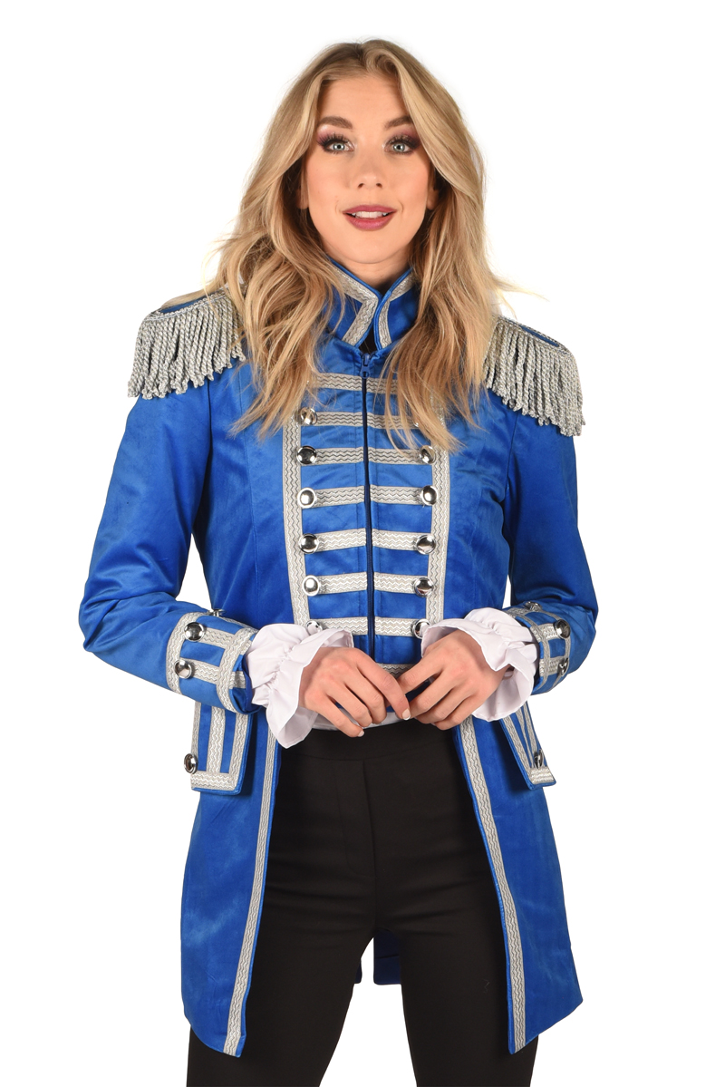 Jacke Damen Fantasy blau silber