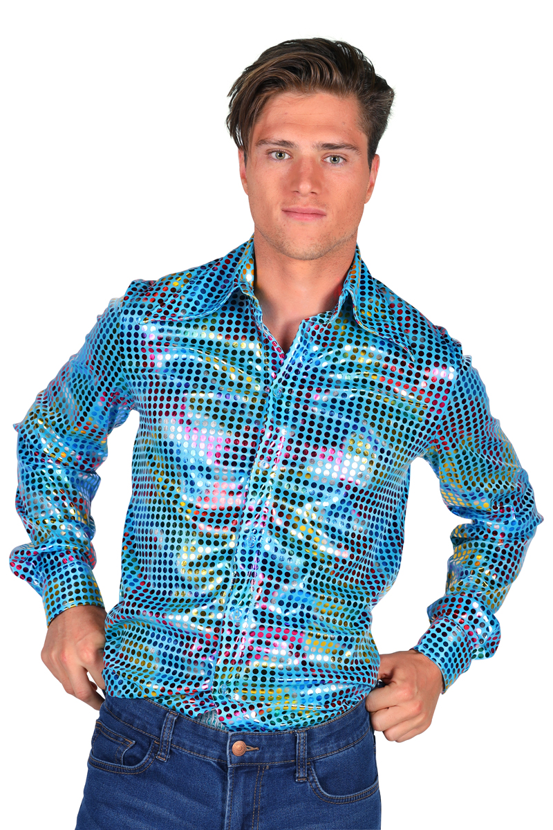 Herren Hemd Disco blau 